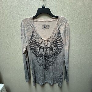 Affliction Women's Bling Long Sleeve Top